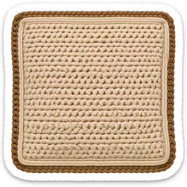 crocheted beige blanket sticker
