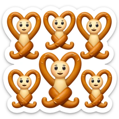 Little pretzel people  sticker