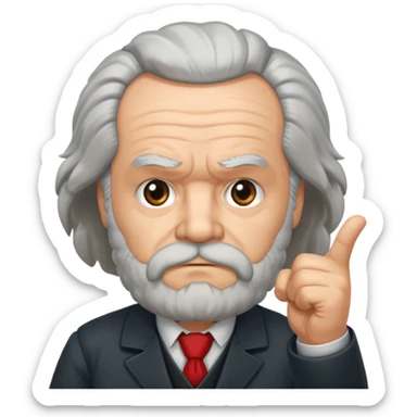karl marx thumbs down sticker