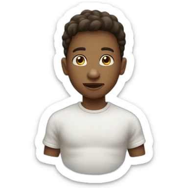 Garçon qui met du lait sur une chate sticker