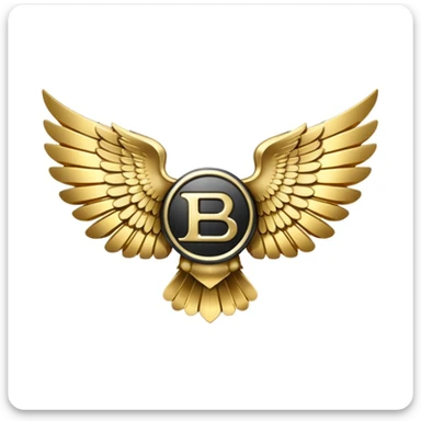 bentley logo with gold wings sticker