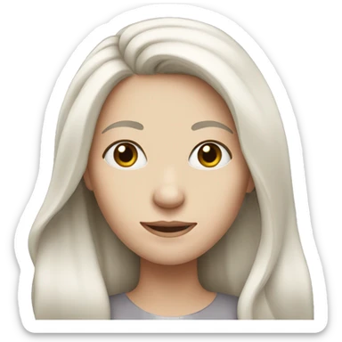 a white-skinned, long-haired woman sticker