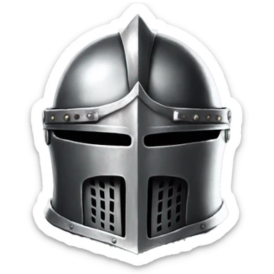 metal knight helmet with visor dark souls sticker