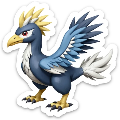 Nargacuga-Chocobo-Dialga-Silvally-Pokémon-Fusion, full body sticker