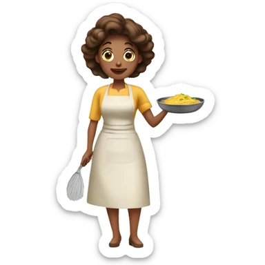 House wife cooking sticker