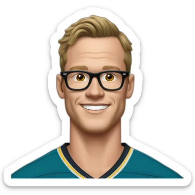 Jonathan Toews wearing glasses as beach bum sticker
