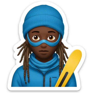 darkskin guy with dreads and a ski mask sticker