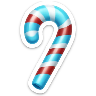 Light blue candy cane sticker