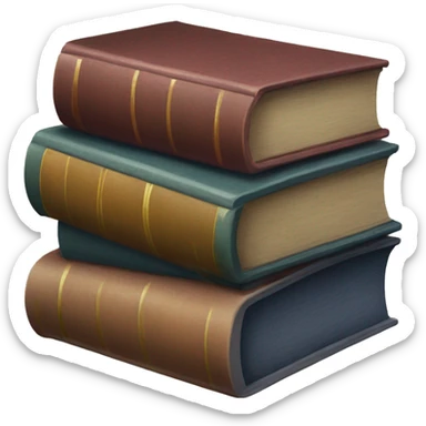 stack of books sticker