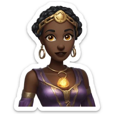 "Technomancy is the use of magic or mystical powers to control and manipulate technology” + "It's kind of like cyberpunk magic or how in some games, characters hack into systems using magic." 🖥️⚡🧙‍♂️ Make a ancient vampire technomancy goddess sticker