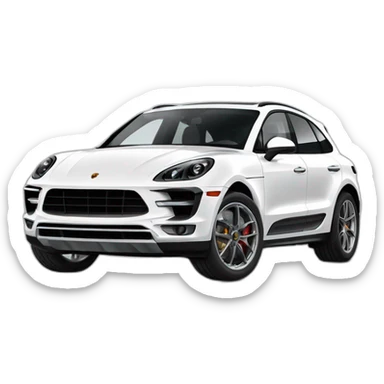 Porsche macan white turbo sticker