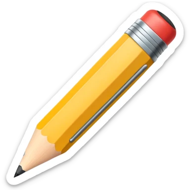 Lapiz de escribir con borra sticker