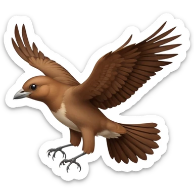 Nightingale bird fly sticker