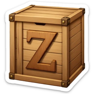 letter Z in box sticker