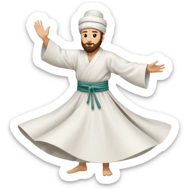 A whirling dervish sticker