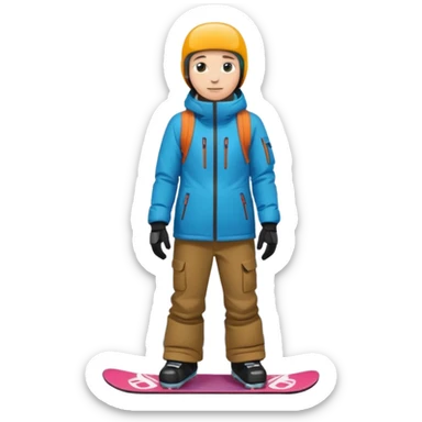 Snowboarder hold full body sticker
