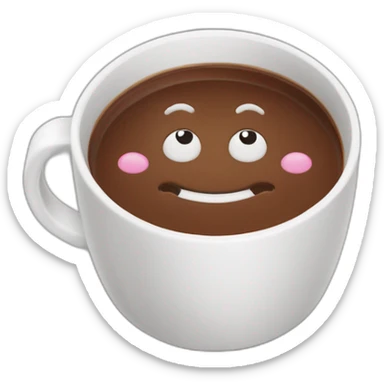 chocolat chaud dans une tasse qui fume  sticker