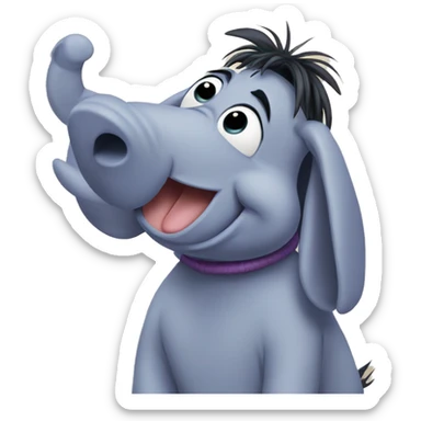 Eeyore playing sticker