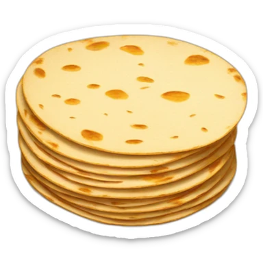 Small Stack of tortillas with some grill marks sticker
