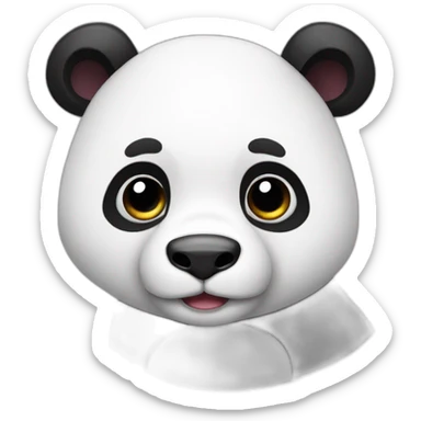 A panda bear mixed with a dino sticker