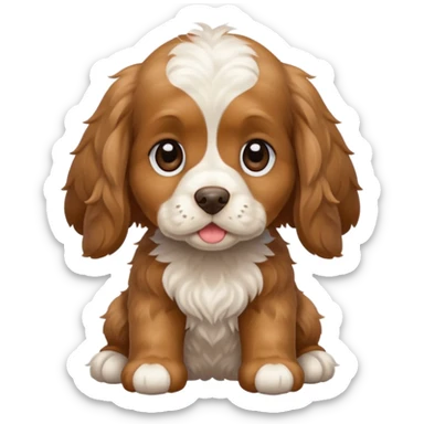 Russian Cocker Spaniel puppy sticker