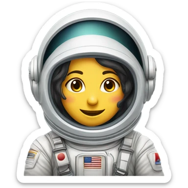 misterios del universo astronauta chica feliz sticker