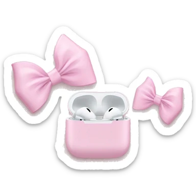 AirPod max pink bows sticker