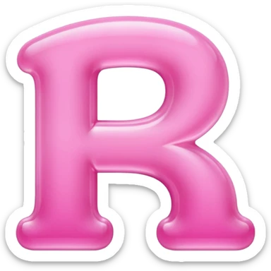 Pink alphabet sticker