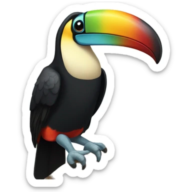 toucan, no legs or branch, stubby beak sticker