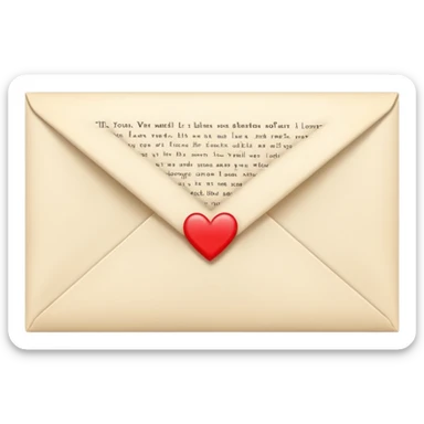 Light cream color romantic letter sticker