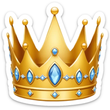 delicate princess crown sticker