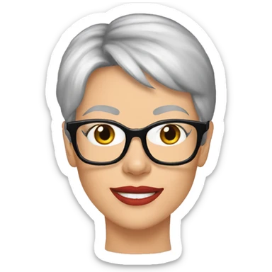 jamie lee curtis cartoon wearing tee sticker