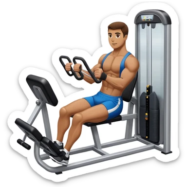 athlete using abductor-machine gym sticker