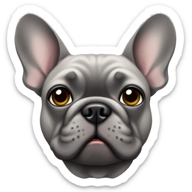 Grey French Bulldog sticker