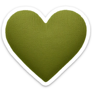 Heart light olive green sticker