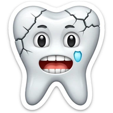 cracked tooth sticker