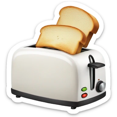 Toaster with bread sticker