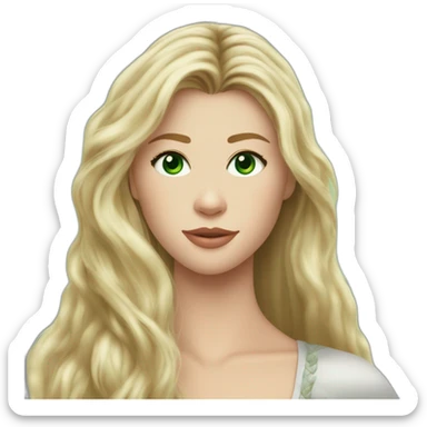 Chris hemsworth kiss blond woman with green eyes amd very very very long hair sticker