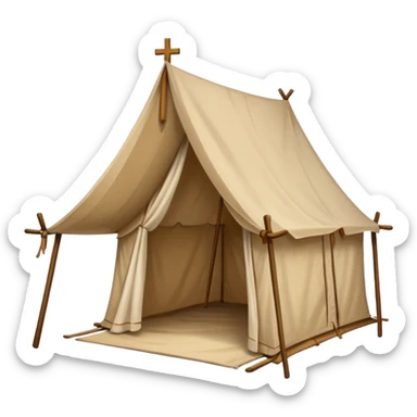 tent in the style of Jesus' time, old school sticker