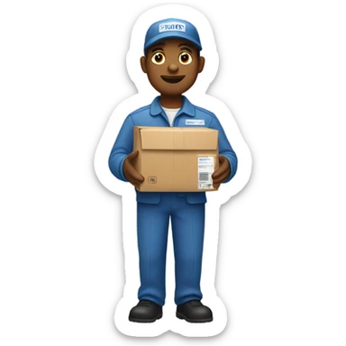mail carrier with a packa sticker
