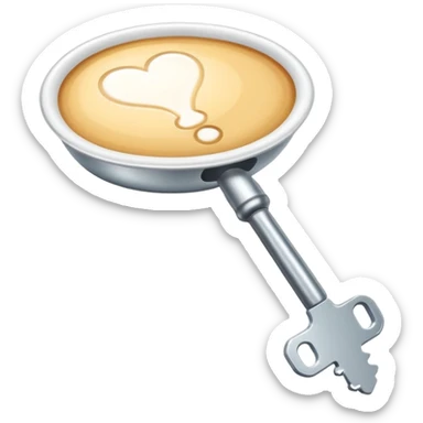 flat white key sticker