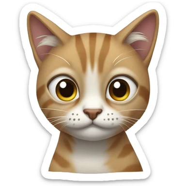 gato llora de la risa  sticker