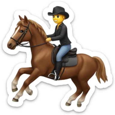A horse riding sticker