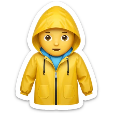 yellow raincoat sticker