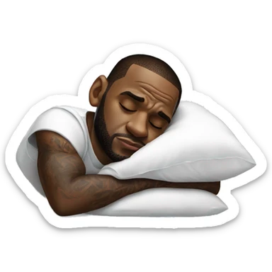 lebron james sleeping sticker