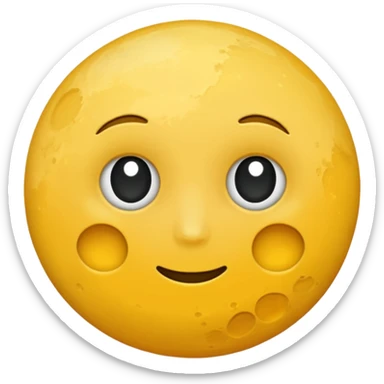 Mond ohne gesicht, gelb sticker