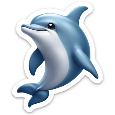 lovely pretty dolphin in love sticker