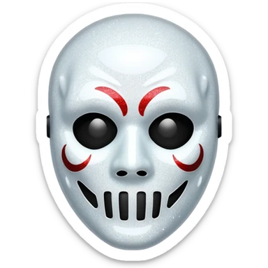 mask Ghost face glitter  sticker