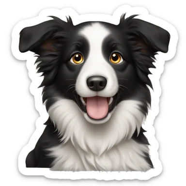 border collie puppy sticker