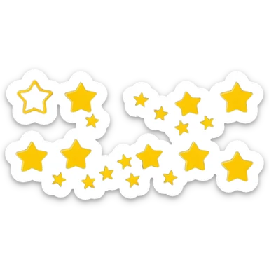 5 golden stars rating, perfect score sticker